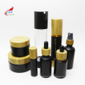 bamboo glass cosmetic lotion serum essential serum dropper pump bottle for eye cream airless bottle BJ-212B